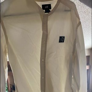 The Weeknd and H&M collab button up shirt